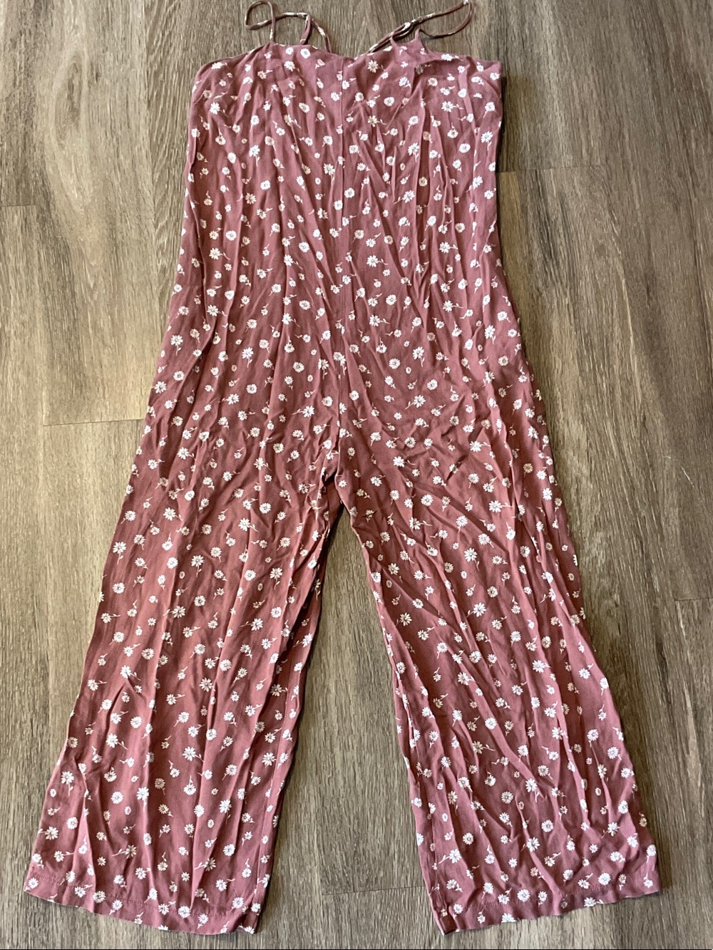 wild fable Dusty Rose Floral Wide-Leg Jumpsuit